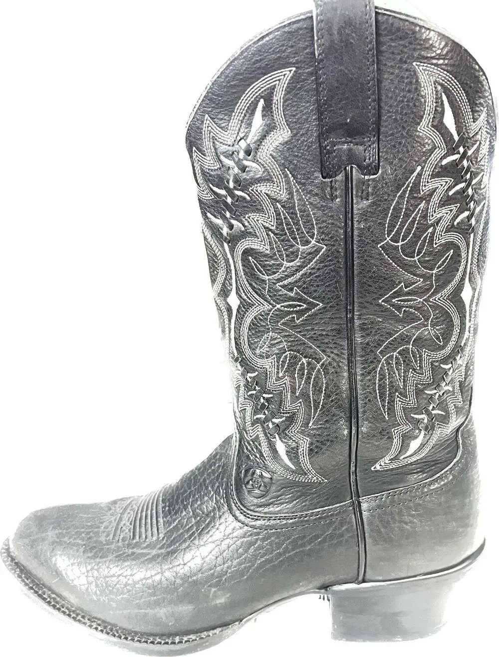 Ariat Heritage men's black leather embroidered western boots #37423 size 10 EE